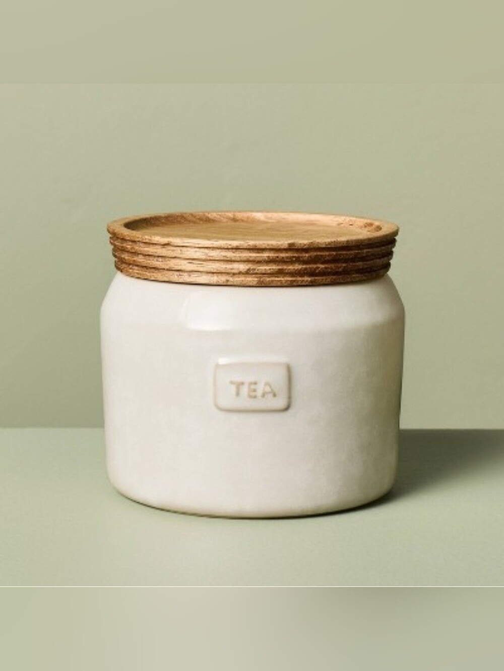 Hearth & Hand With Magnolia 20 fl oz Stoneware Tea Canister Sour Cream
